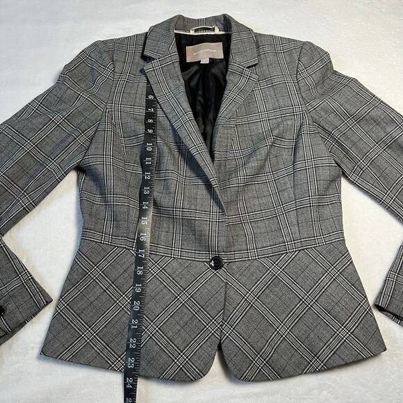 Banana Republic Women's Wool Blend Plaid Single Button Blazer Size 8 Career - Picture 11 of 12